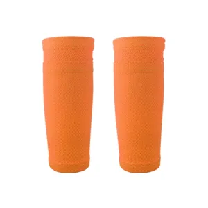 Sweat-Absorbing Breathable Insert Socks Calf Guard Socks Football Protective Gear(Orange M)