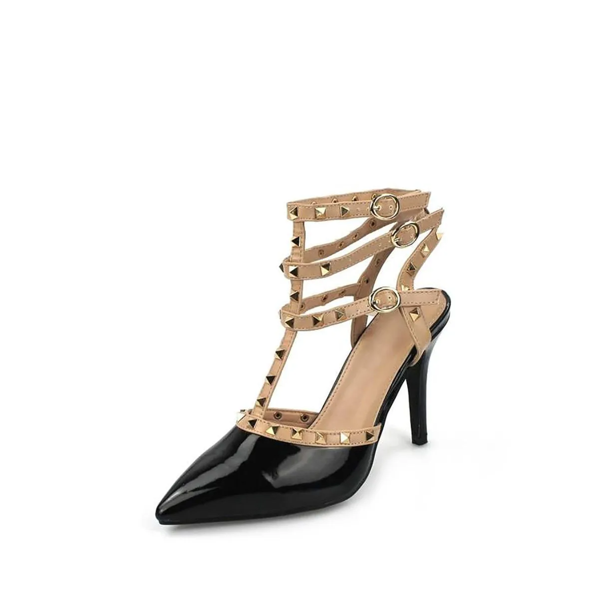 TAMARA Buckle Studded Strappy Court