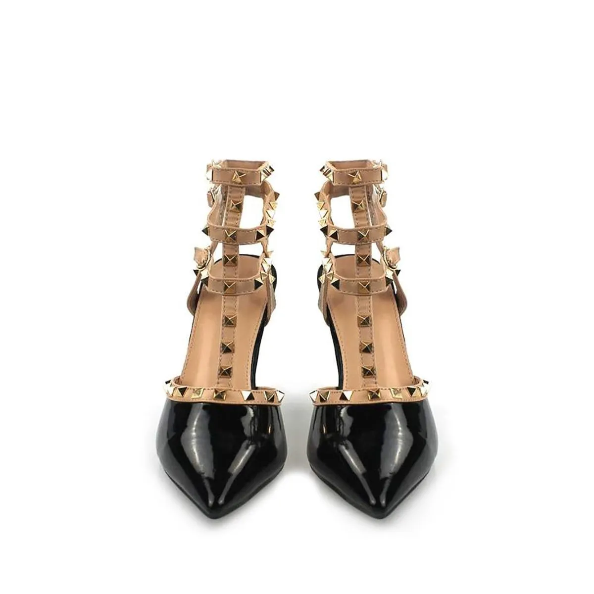 TAMARA Buckle Studded Strappy Court