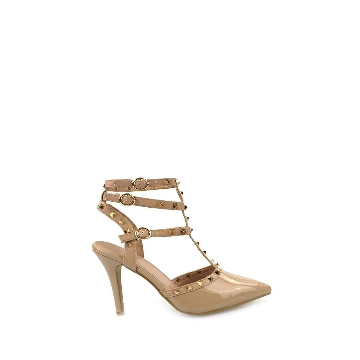 TAMARA Buckle Studded Strappy Court