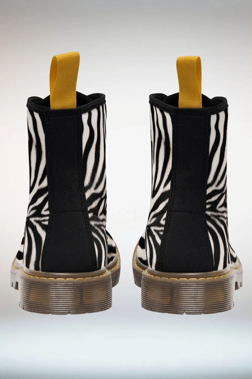 TGC Boutique Zebra Print Lace Up Ankle Boots - Brown Sole