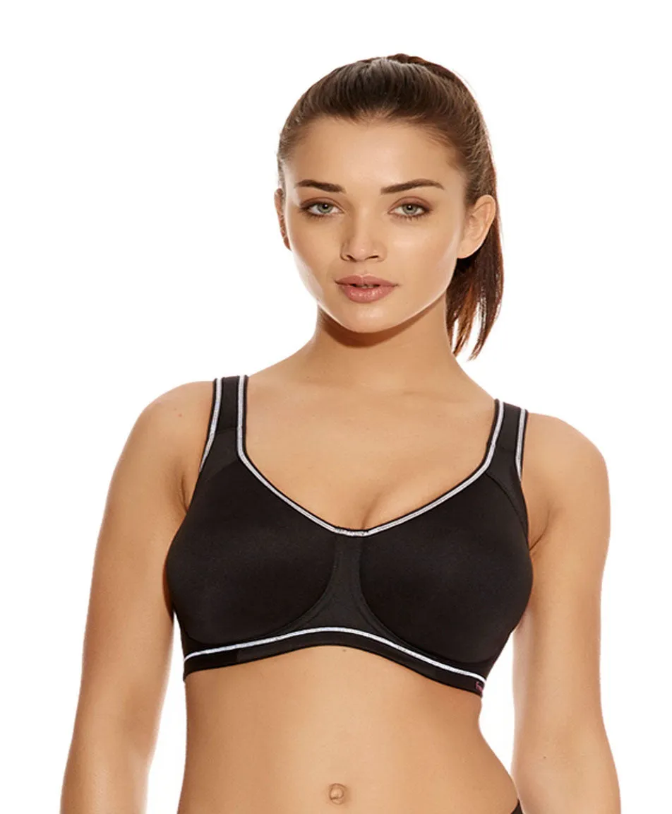 The Freya Active Sonic Underwire Molded Sports Bra, Storm Black