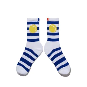 The Men's Tennis Rugby Sock - White/Royal Blue