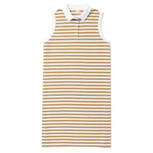 The Polo Dress - White/Beige