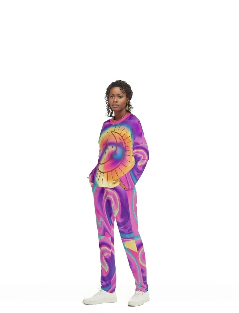 Tie-Dye Moon Women's Two Piece Set