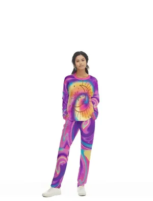 Tie-Dye Moon Women's Two Piece Set