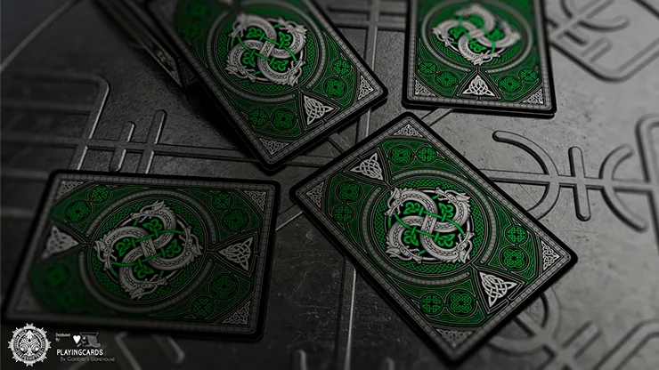 Valhalla Viking Playing Cards - Gilded Emerald