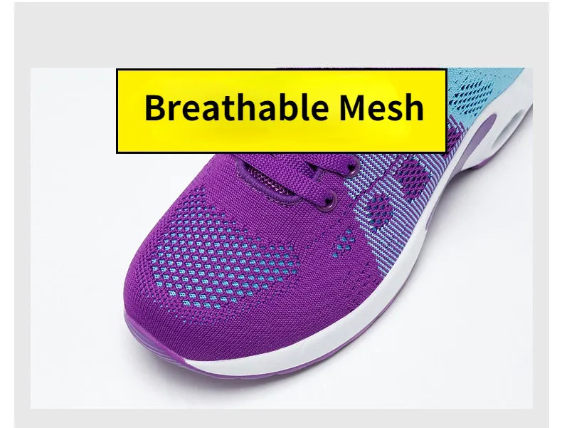 Women Lightweight Trainers Breathable Running Shoes Fashion Sports Air Cushion Sneakers