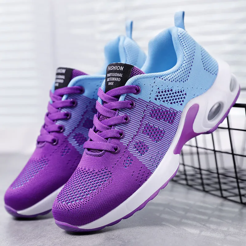 Women Lightweight Trainers Breathable Running Shoes Fashion Sports Air Cushion Sneakers