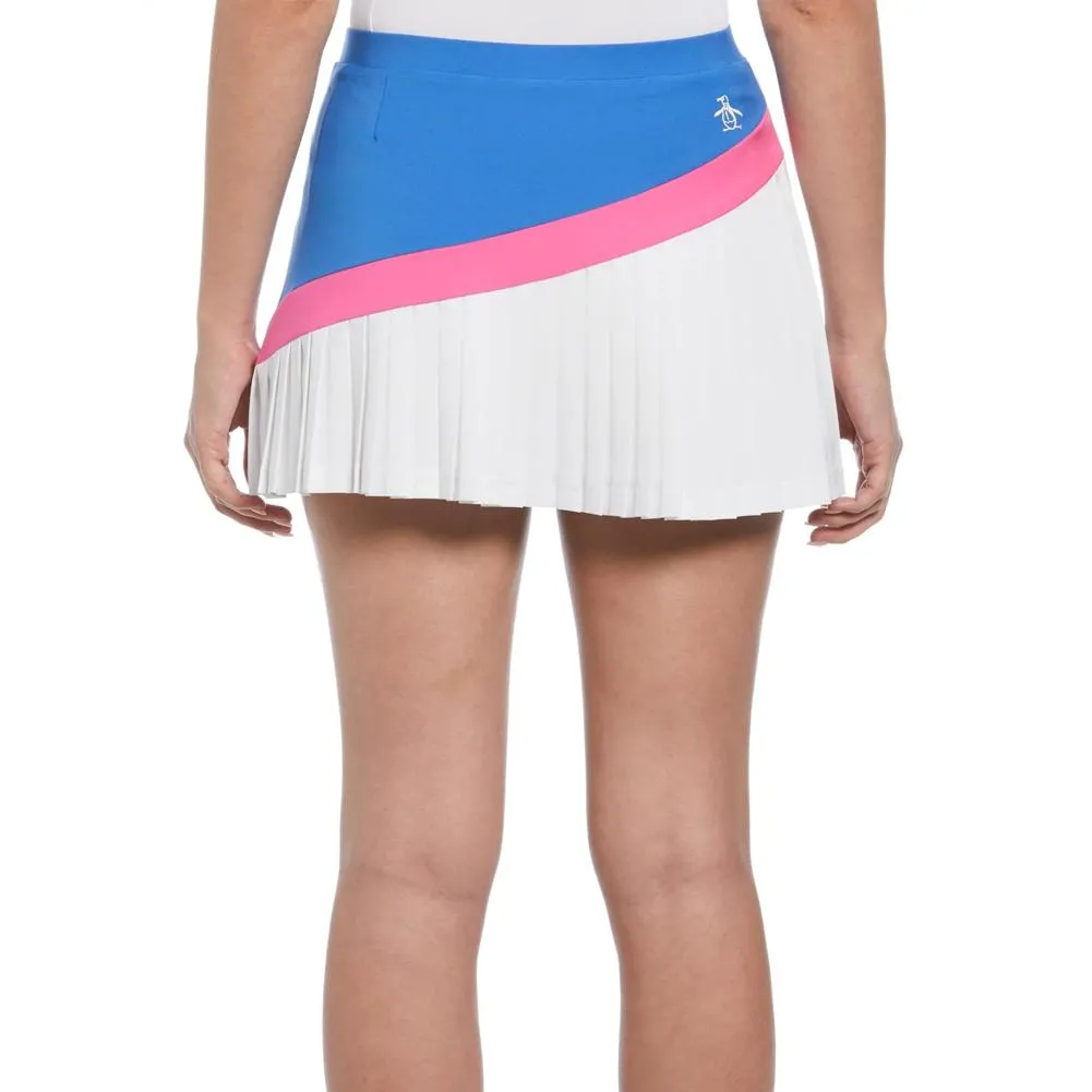 Women's Asymetrical Coloblock Pleated Tennis Skort Nebulas