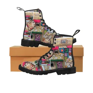 Women's Canvas Boots PEBBLE ART HOME