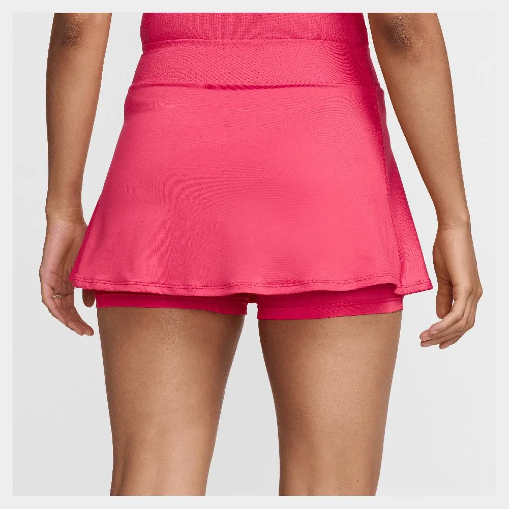 Womens Court Dri-Fit Victory Flouncy 13 Inch Tennis Skort Aster Pink and Black