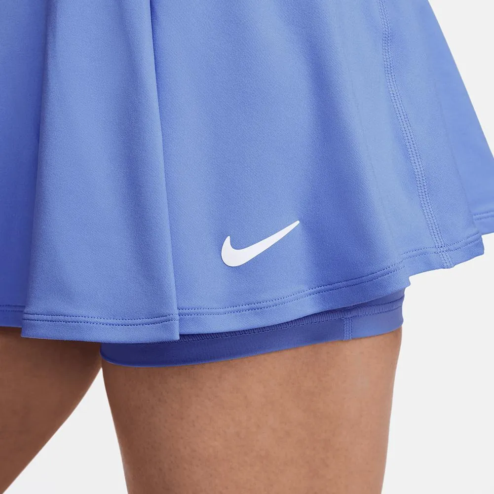 Women`s Court Dri-FIT Victory Flouncy Tennis Skort Royal Pulse and White