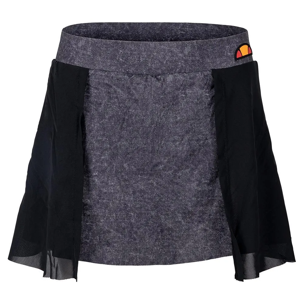 Women`s Firenze Tennis Skort Black Denim