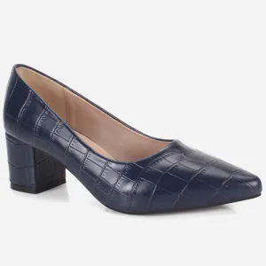 Women's "KIENNA" Textured Block Heel Courts