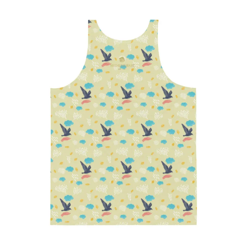 Yellow Bird Men's Tank Top, Colorful Unisex Men's or Women's Tank Top- Made in USA